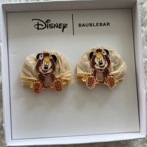 Disney Baublebar Mickey Mouse Disney Turkey Earrings NEW in BOX Fall Gift